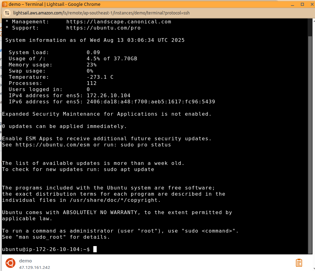 Create instance